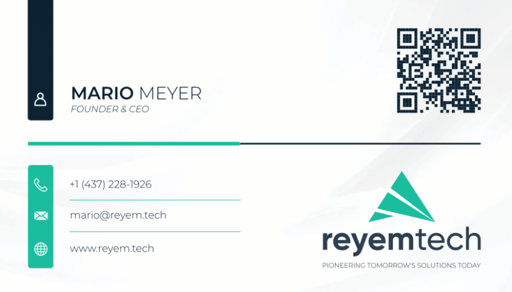 Mario Meyer, Technology Strategy Consultant, business card
