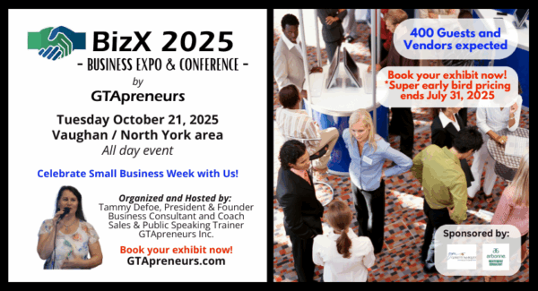 BizX 2025 Business Expo & Conference by GTApreneurs - EXHIBITOR REGISTRATION