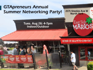 GTApreneurs Aug 26-2025 Annual Summer Business Networking Party