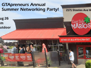 GTApreneurs August 26 Annual Summer Business Networking Party