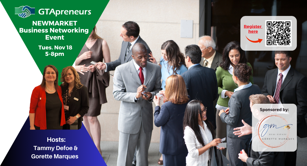 GTApreneurs November 18 Business Networking Events Newmarket - QR