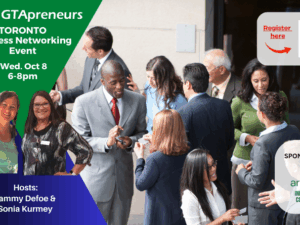 GTApreneurs October 8 Business Networking Event Toronto