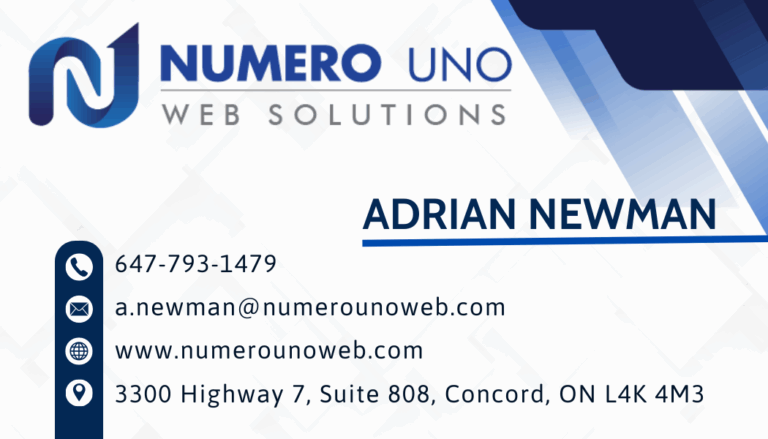 Online Business Card Adrian Newman 768x439