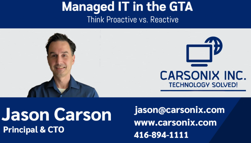 Jason Carson, IT Support Specialist business card